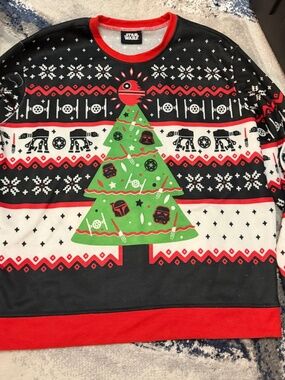 Star Wars Men's XL Ugly Christmas Sweater Darth Vader Holiday Pullover